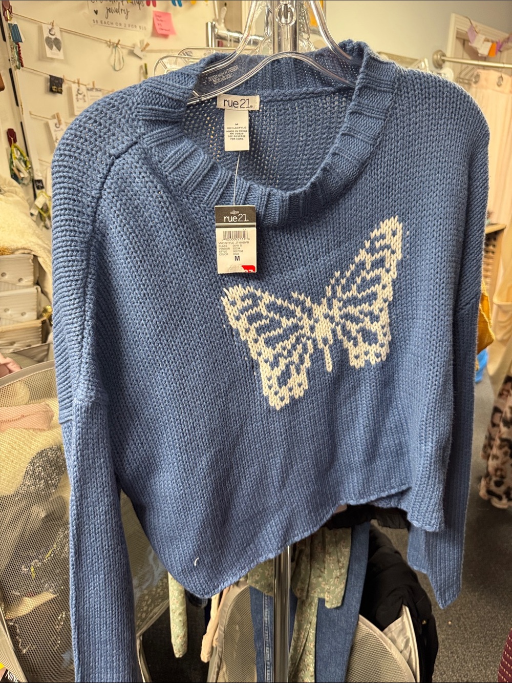 Rue21 butterfly sweater M // 092044